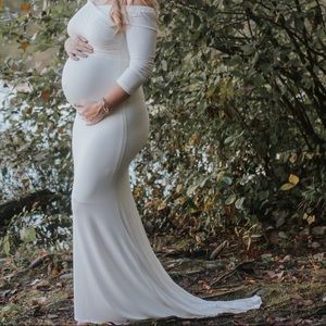 Ivory maternity gown